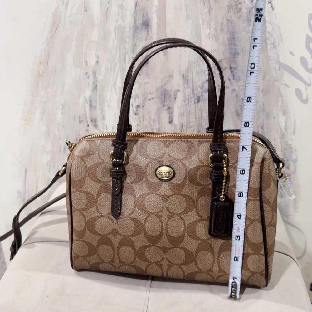 Coach F49862 Peyton Signature Bennett Mini Satchel Handbag Crossbody Bag - Picture 6 of 12